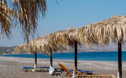 La spiaggia di Gennadi Beach, costa sud di Rodi in Grecia