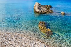 La Spiaggia di Glyfada, costa sud-occidentale Isola di Rodi in Grecia