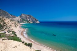 La spiaggia di Kavo Paradiso vicino a villaggio di Kefalos, Isola di Kos (Dodecaneso) in Grecia.
