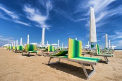 La spiaggia di Marina Romea a nord di Ravenna, Emilia-Romagna