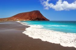 La spiaggia di Playa de la Tejita una delle più belle di Tenerife, Isole Canarie