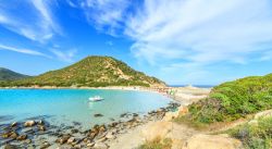 La spiaggia di Punta Molentis vicino a Villasimius in Sardegna