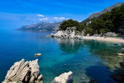 La spiaggia di Punta Rata a Brela, una delle più belle della Croazia