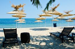 La spiaggia di Rappongi Beach a Varna, Mar Nero, Bulgaria