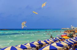 La spiaggia di Torre San Giovanni nel Salento, in Puglia. Si trova a nord di Gallipoli, in direzione di Santa Mria di Leuca