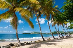 La spiaggia di Vigie Beach nei pressi di Choc Bay, isola di Saint Lucia, Caraibi.