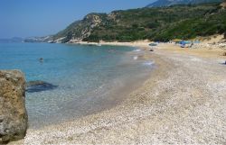 La spiaggia selvaggia di Koroni a Cefalonia in Grecia