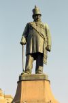 La statua di Paul Kruger nella città di Pretoria, Sudafrica. Presidente della Repubblica del Transvaal, questo politico sudafricano fu anche leader della resistenza boera contro il governo ...