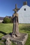La statua di Sant' Aidano sull'isola di Lindisfarne, Inghilterra. Vescovo e missionario irlandese, fondò il monastero dell'isola inglese di Lindisfarne.



