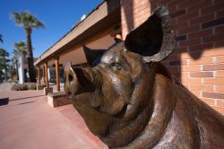 La statua di un maialino lungo la passeggiata del centro storico di Scottsdale, Arizona (USA) - © Barna Tanko / Shutterstock.com