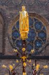 La statua dorata di Guglielmo II° d'Olanda al Binnenhof, L'Aia (Olanda).
