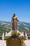 La statua in bronzo di Padre Pio a Guardia Perticara, Basilicata.
