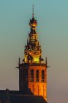 La torre dell'antica chiesa di Santo Stefano nel centro di Nijmegen, Olanda.

