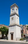 La torre dell'orologio a Barletta, Puglia.

