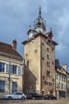 La torre dell'orologio di Beaune, Borgogna (Francia).
