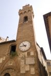 La torre dell'orologio di Buonconvento, Toscana.

