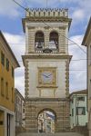 La torre dell'Orologio in centro ad Este, in Veneto