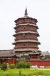 La torre di legno Yingxian nella città di Yingxian, Datong,Cina. Patrimonio mondiale Unesco, si tratta di un capolavoro di edilizia cinese costruita senza l'utilizzo di un solo chiodo. ...