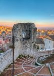 La Torre di Terzano a Campobasso, Molise, Italia. Si trova nei pressi della chiesa di San Bartolomeo nella parte alta del borgo; la torre si presenta con pianta circolare semplice in pietra ...