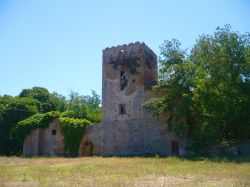 La Torretta di S.Marco a Castellabate, Campania, Italia. Un particolare della masseria fortificata seicentesca di proprietà della famiglia Granito. Era utilizzata per la produzione di ...
