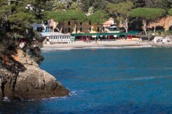 La tranquilla spiaggia di Paraggi non lontano da Portofino in Liguria - © Matteo Provendola / Shutterstock.com