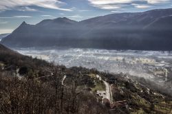 La Val di Susa e il panorama di Condove in una giornata autunnale