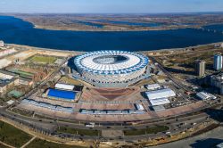 Volgograd Arena dall'alto, lo stadio dei mondiali di calcio in Russia nel 2018 - © Oleg Dimitrov / Shutterstock.com