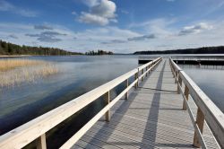 Lago Plateliai nel Zemaitija National Park, Samogitia, Plateliai. il nono lago per dimensioni della Lituania