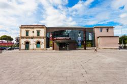 L'Asturias Gijon Railway Museum (Museo del Ferrocarril de Asturias) a Gijon, Spagna. Quest'area museale è stata creata per la conservazione e la diffusione del patrimonio ferroviario ...