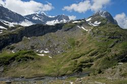 Le Alpi svizzere nei pressi di Champery, Svizzera.
