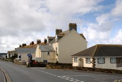 Le case del villaggio di Tintagel in Cornovaglia (Inghilterra).