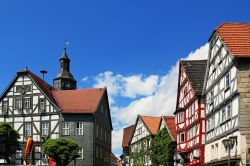 Le case tipiche di Treysa, una delle frazioni di Schwalmstadt in Germania