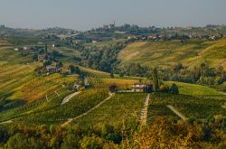 Le colline intoerno a Nizza Monferrato fotogrofate in autunno, siamo in Piemonte