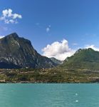 Le montagne della costa ovest del Lago di Garda che circondano Toscolano Maderno. E' il versante lombardo del Benaco