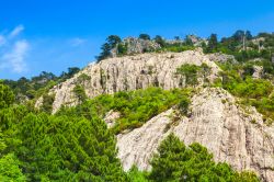Le montagne della regione dell'Ospedale nei dintorni di Lecci in Corsica