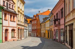 Le strade del centro storico di Loket, Repubblica Ceca