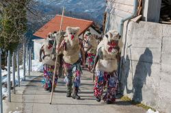 Le tradizionali maschere "Ta grdi" del Carnevale di Dreznica in Slovenia - © Xseon / Shutterstock.com