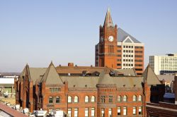 L'edificio storico che ospita l'Union Station Building a Indianapolis, Indiana.
