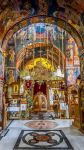 L'interno del monastero serbo ortodosso del XV° secolo a Trebinje, Bosnia Erzegovina. Le fondamenta del IV° secolo della prima chiesa romana del sito sono tutt'oggi visibili ...