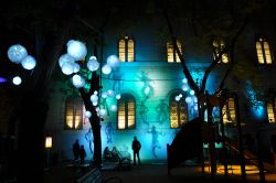 Lione (Lyon) Francia: un'installazione luminosa ...