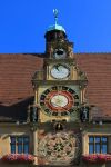 L'orologio astronomico del palazzo Municipale di Heilbronn, Baden-Wurttemberg, Germania.
