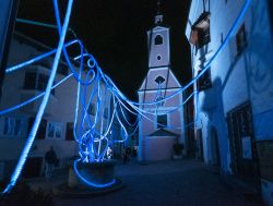 Lungo le vie di Bressanone, durante il Festival delle Luci: Deep Ziggi by Moradavaga - © Pierluigi Canei / www.brixen.org