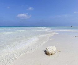 Il mare cristallino dell'atollo di Lhaviyani (Faadhippolhu), Maldive. Anche qui esistono diversi siti particolarmente interessanti per le immersioni e lo snorkelling - foto © Shutterstock.com ...