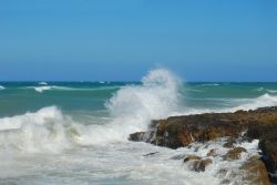 Mareggiata in adriatico nelle vicinanze di Torre Canne in Puglia