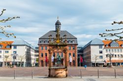 Market Platz, la piazza del mercato nel centro di Hanau in Germania