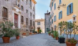 Mattina d'estate nel centro di Tivoli, provincia di Roma, Lazio.

