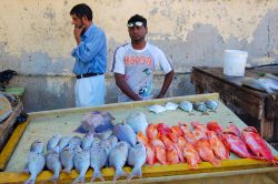 Mercato del pesce a Grand Baie, isola di Mauritius ...