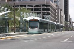 Metropolitana leggera nel centro di Phoenix, Arizona (USA). 
