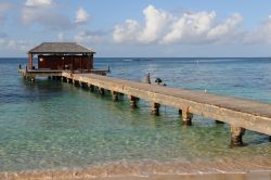 Il molo della spiaggia di Sainte Anne:  siamo lungo la costa meridionale di Guadalupa (Guadeloupe) e più precisamente lungo la cosiddetta Grande Terre - © Pack-Shot / Shutterstock.com ...