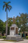 Il monumento a Carlos Manuel de Céspedes sull'omonima piazza el centro di Bayamo, Cuba. Céspedes guidò la rivolta armata contro gli spagnoli nel 1868.